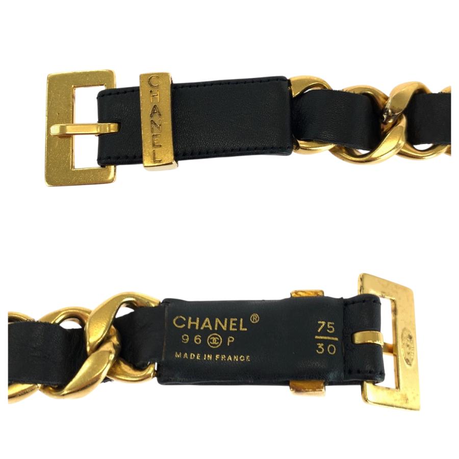 CHANEL（シャネル） 美品 ヴィンテージ 75/30 ブラック 黒 ゴールド