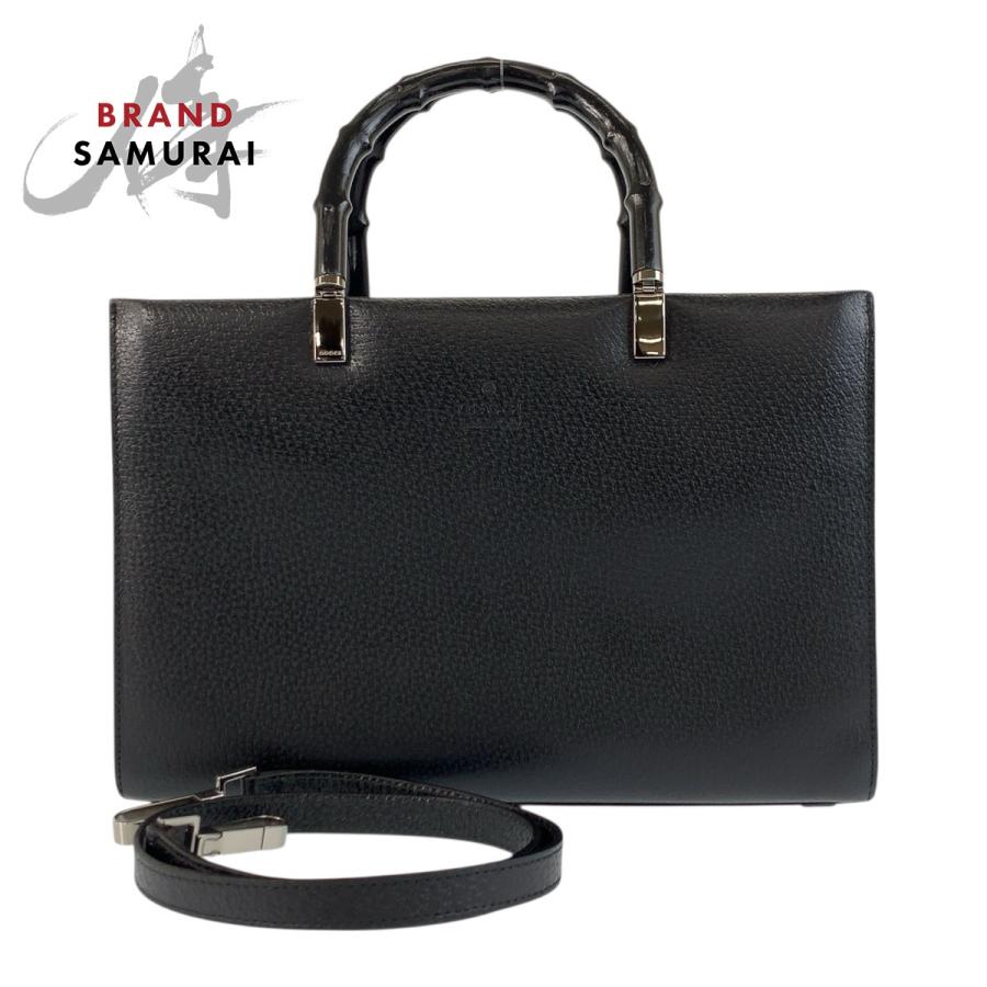 GUCCI（グッチ） 美品 バンブー ブラック 黒 ゴールド金具 レザー 002