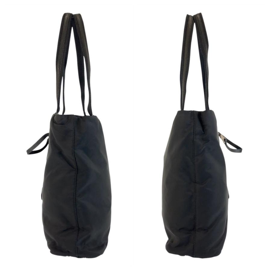 美品 PRADA プラダ テスート 三角ロゴプレート ブラック 黒 シルバー金具 ナイロン 22 トートバッグ ショルダーバッグ レディース 502990 | PRADA | 05