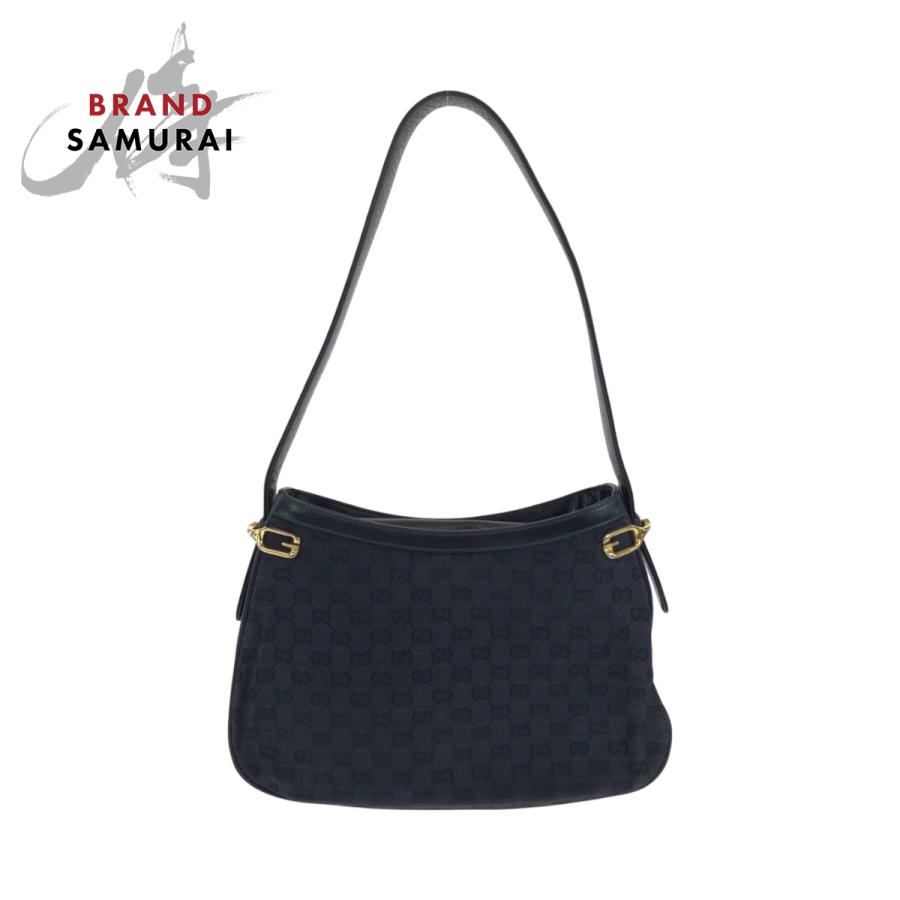GUCCI（グッチ） 美品 ブラック 黒 ゴールド金具 GGキャンバス