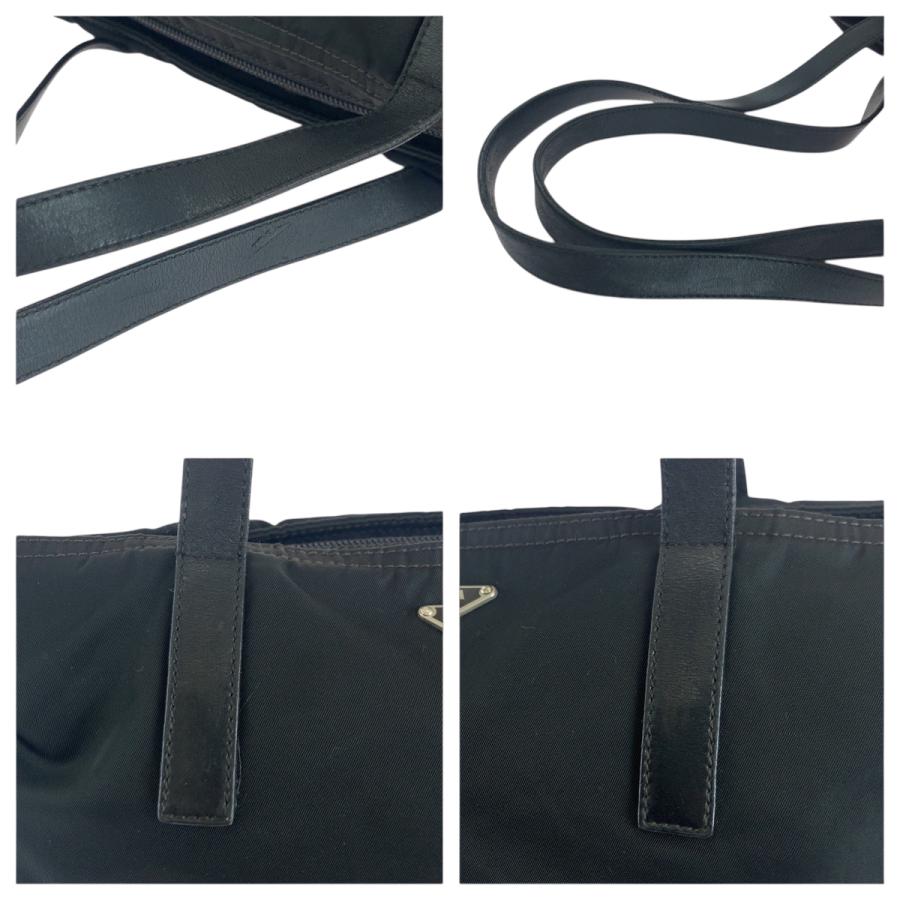 PRADA（プラダ） 美品 テスート 三角ロゴプレート ブラック 黒