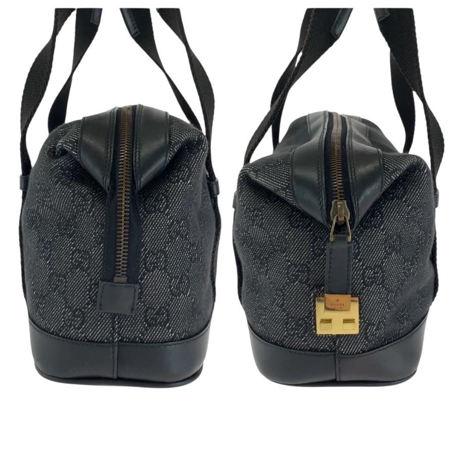 GUCCI 美品 グッチ ブラック 黒 ゴールド金具 GGキャンバス