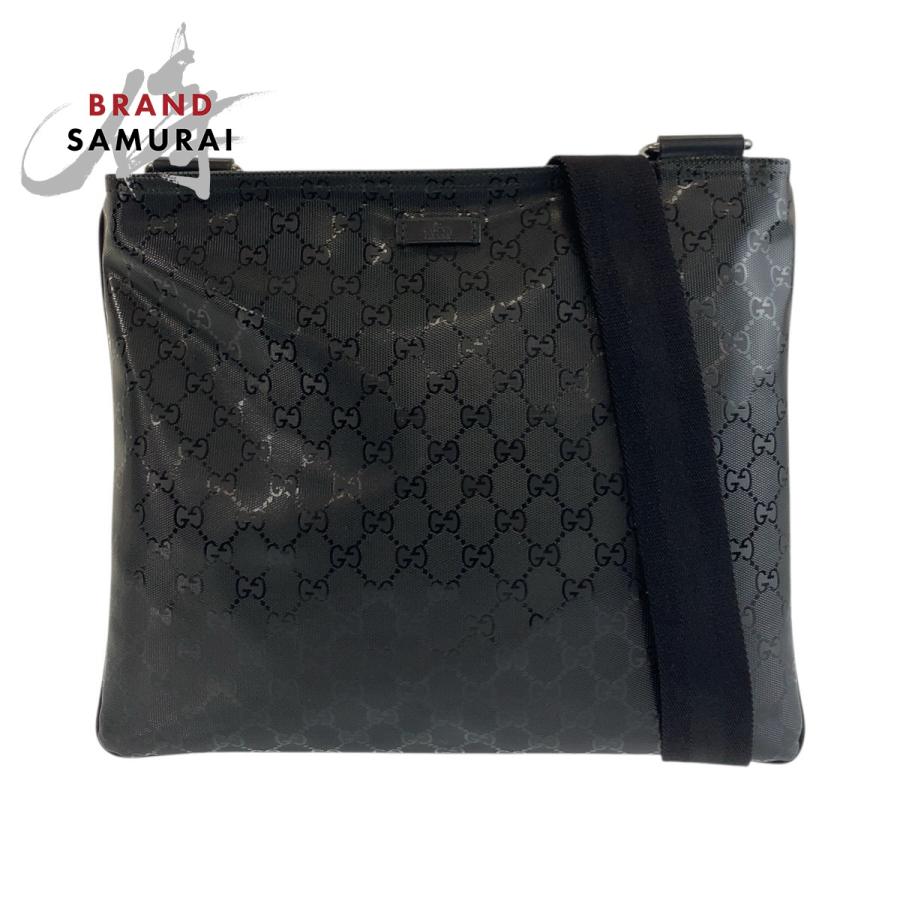 GUCCI（グッチ） 美品 GGインプリメ ブラック 黒 シルバー金具 PVC 