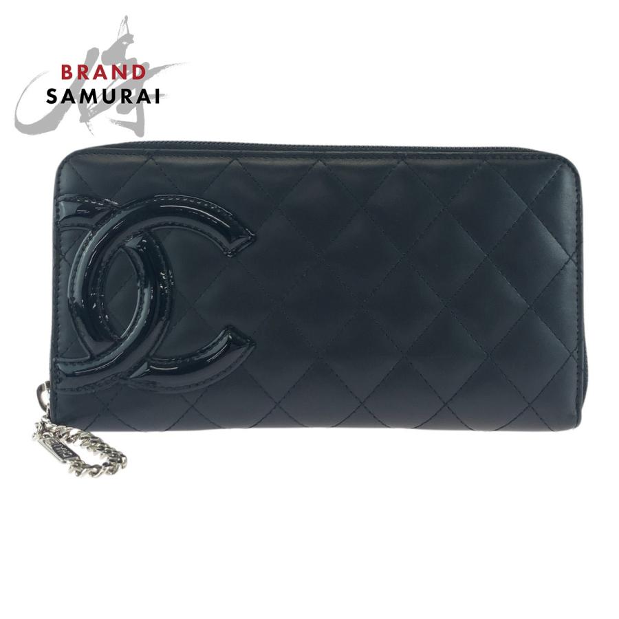 CHANEL シャネル　財布　カンボンライン　マトラッセ　ココマーク CHANEL 美品 シャネル カンボンライン ココマーク ブラック 黒