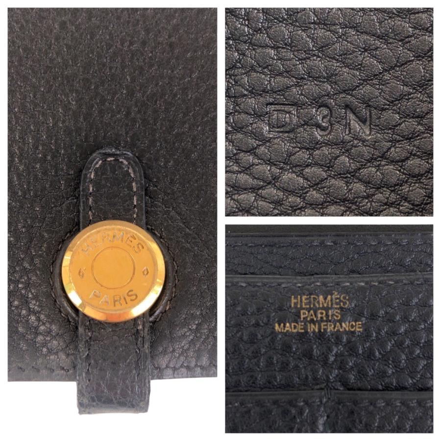 HERMES（エルメス） ドゴンGM ブラック 黒 ゴールド金具 トリヨン