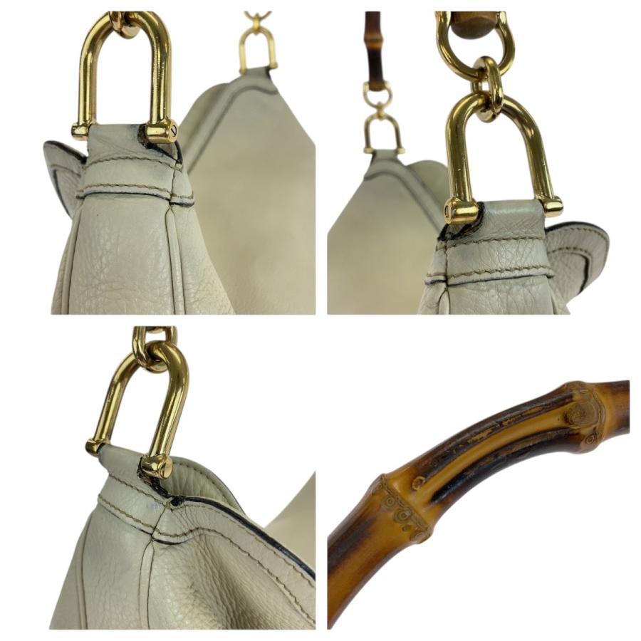GUCCI グッチ バンブー アイボリー ゴールド金具 レザー 282315 ショルダーバッグ ハンドバッグ 2WAY レディース 503347 【中古】 GUCCI（グッチ） バンブー アイボリー ゴールド金具 レザー 282315