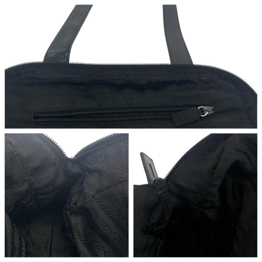PRADA（プラダ） 美品 テスート 三角ロゴプレート ブラック 黒