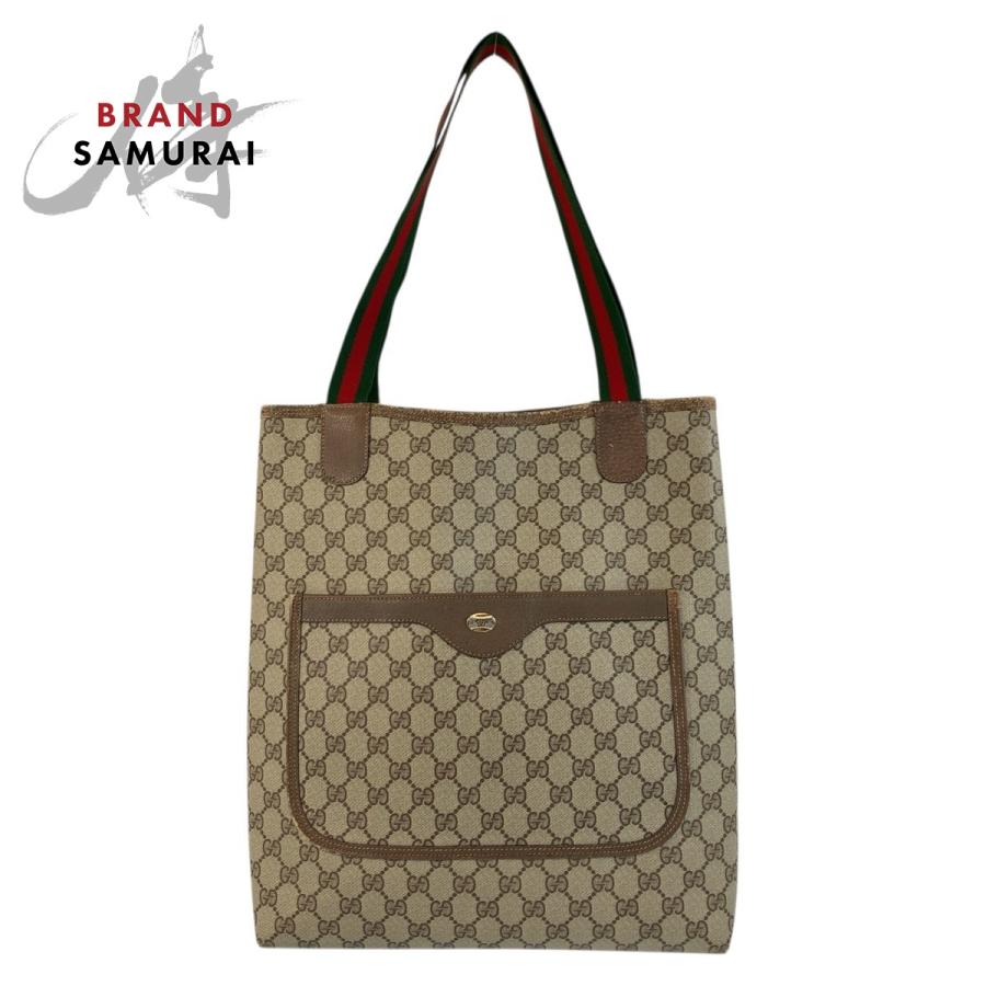 美品 GUCCI オールドグッチ トートバッグ シェリーライン GGスプリーム GUCCI グッチ ヴィンテージ シェリーライン オールドグッチ GG
