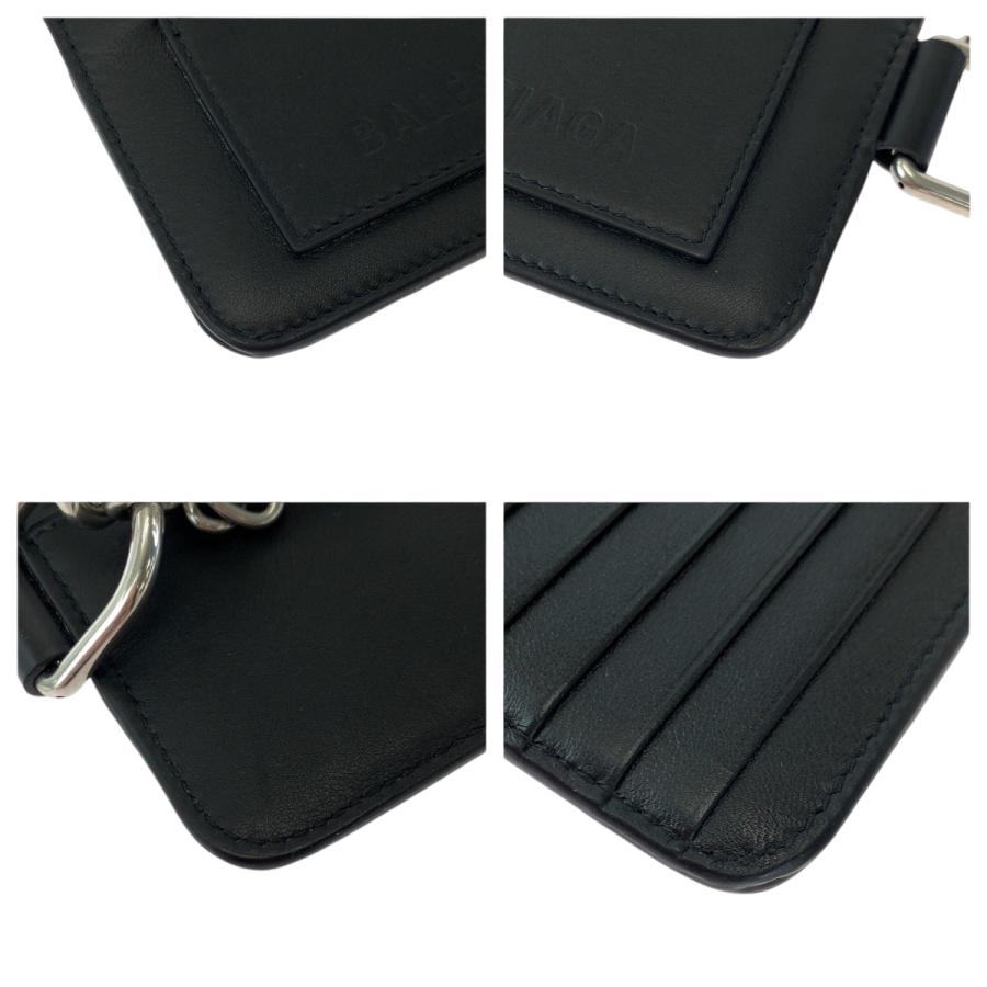 BALENCIAGA（バレンシアガ） 美品 ロゴ ブラック 655594 チェーン付き