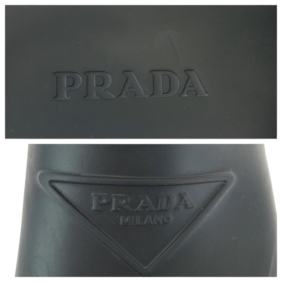 PRADA（プラダ） スライドサンダル ロゴ 25-26cmくらい ブラック