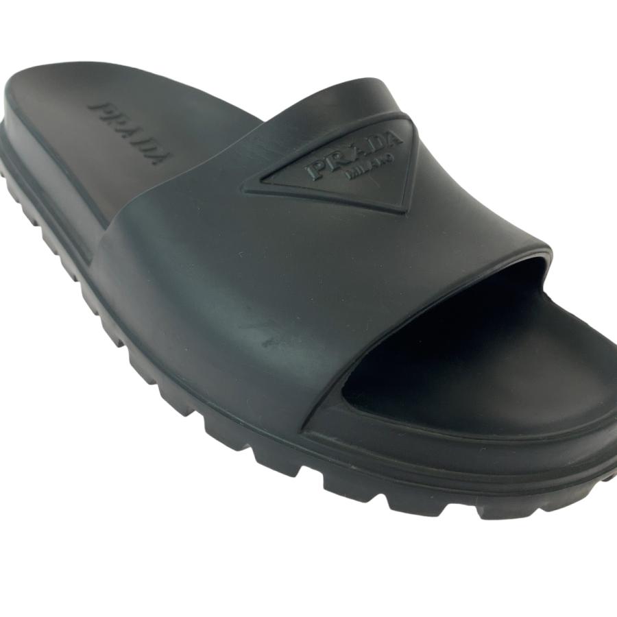 PRADA（プラダ） スライドサンダル ロゴ 25-26cmくらい ブラック