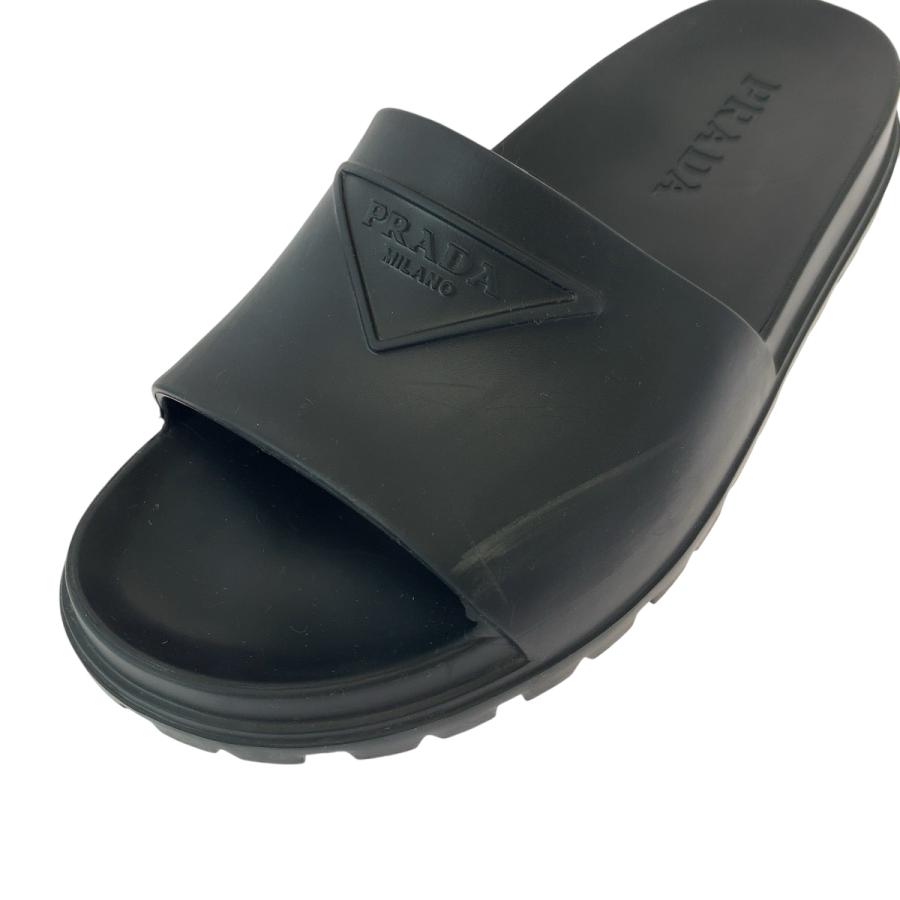 PRADA（プラダ） スライドサンダル ロゴ 25-26cmくらい ブラック