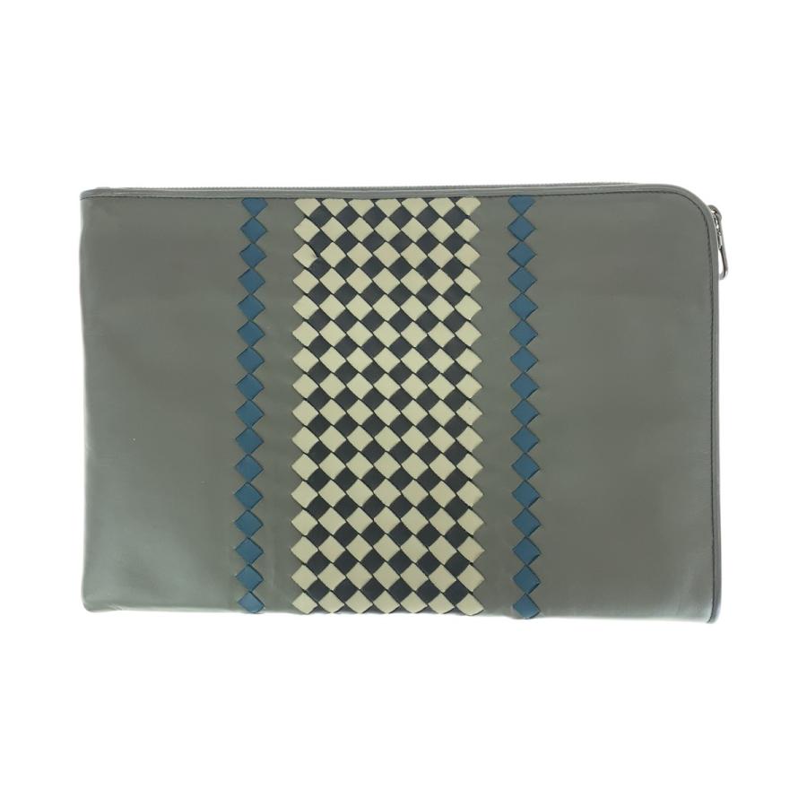 美品 BOTTEGAVENETA ボッテガヴェネタ イントレチャート グレー