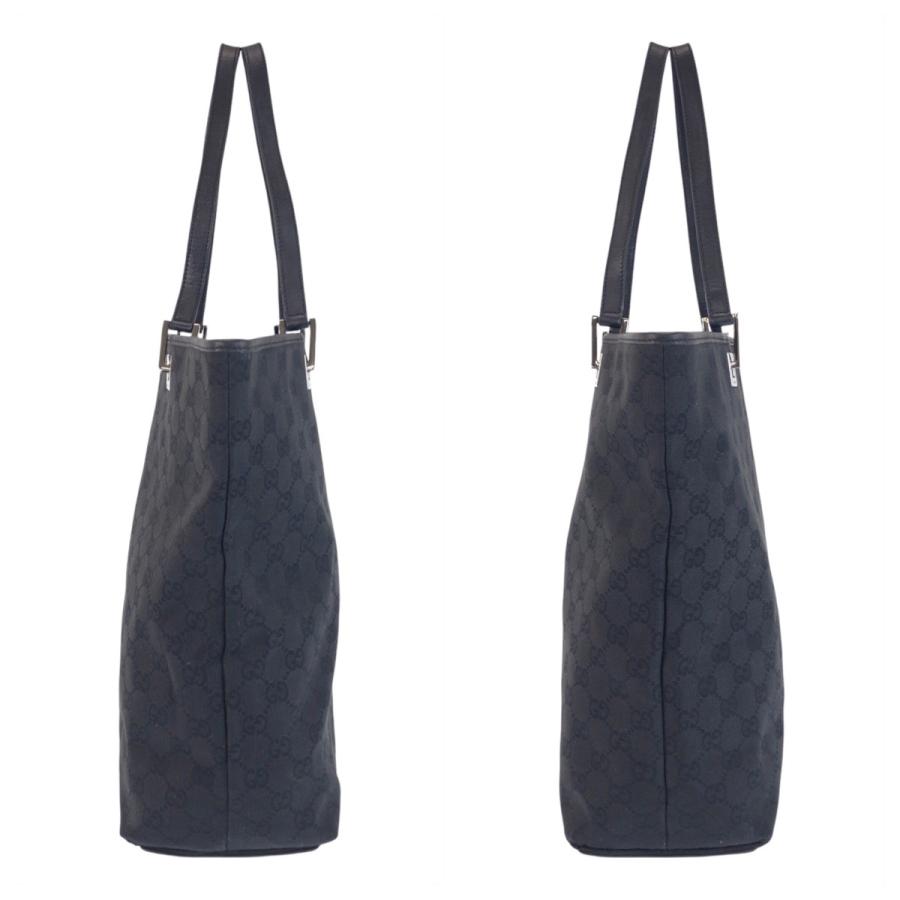 GUCCI（グッチ） 美品 ブラック 黒 GGキャンバス/レザー 31243 トート