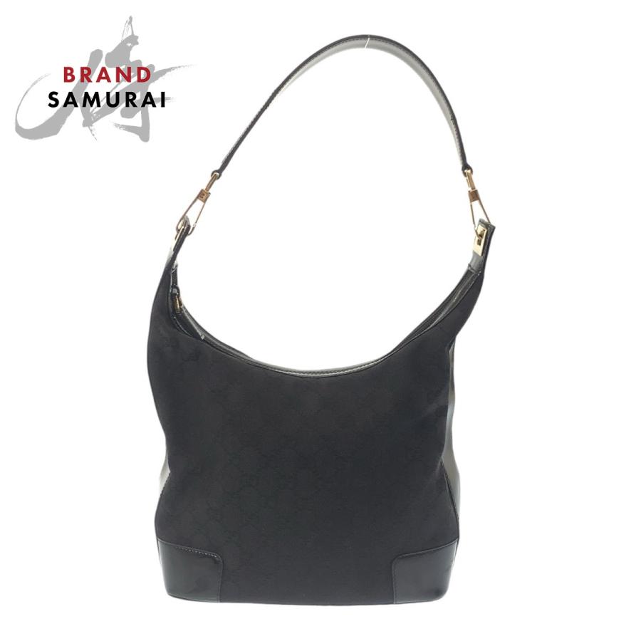 【未使用級】グッチ ハンドバッグ GG キャンバス ブラック ゴールド金具 GUCCI（グッチ） 美品 ブラック 黒 ゴールド金具 GGキャンバス