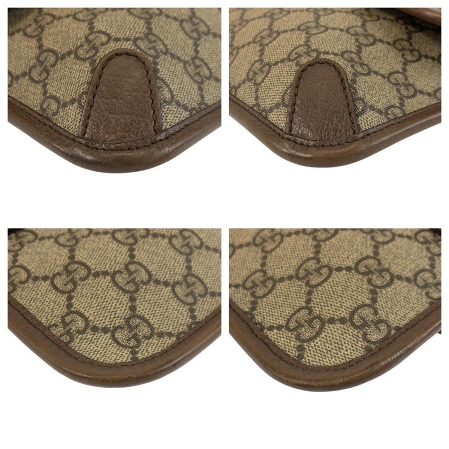 GUCCI ボディバッグ　シェリーライン　GG キャンバス　レザー　ベージュ GUCCI（グッチ） GG柄 シェリーライン ウェブ ショルダーバッグ GG