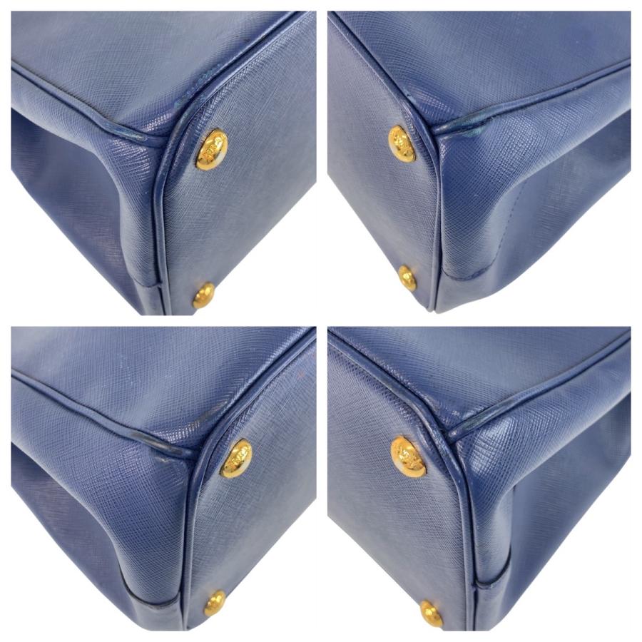 PRADA（プラダ） サフィアーノ ガレリア 三角ロゴプレート ブルー