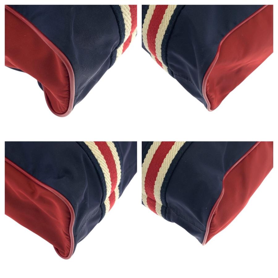 美品 GUCCI グッチ シェリーライン クレスト ネイビー レッド グリーン ナイロン 189665 トートバッグ ショルダーバッグ メンズ 503530 | GUCCI | 02