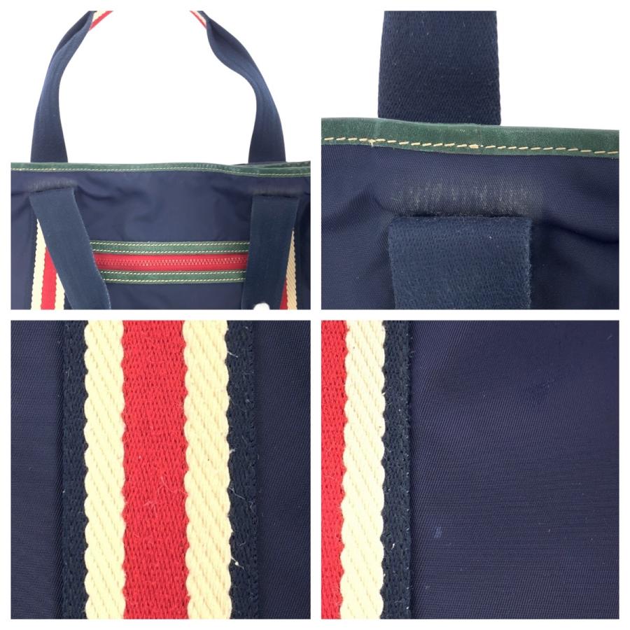 美品 GUCCI グッチ シェリーライン クレスト ネイビー レッド グリーン ナイロン 189665 トートバッグ ショルダーバッグ メンズ 503530 | GUCCI | 04