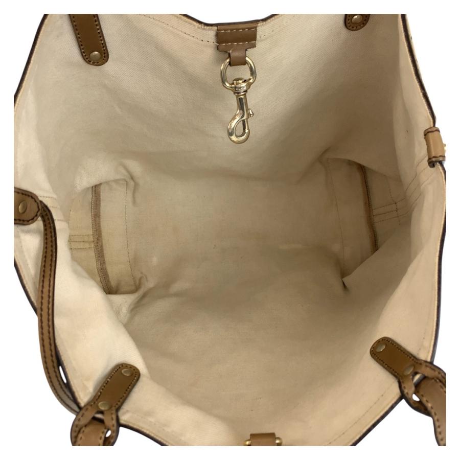 GUCCI（グッチ） 美品 ベージュ ゴールド金具 GGキャンバス/レザー
