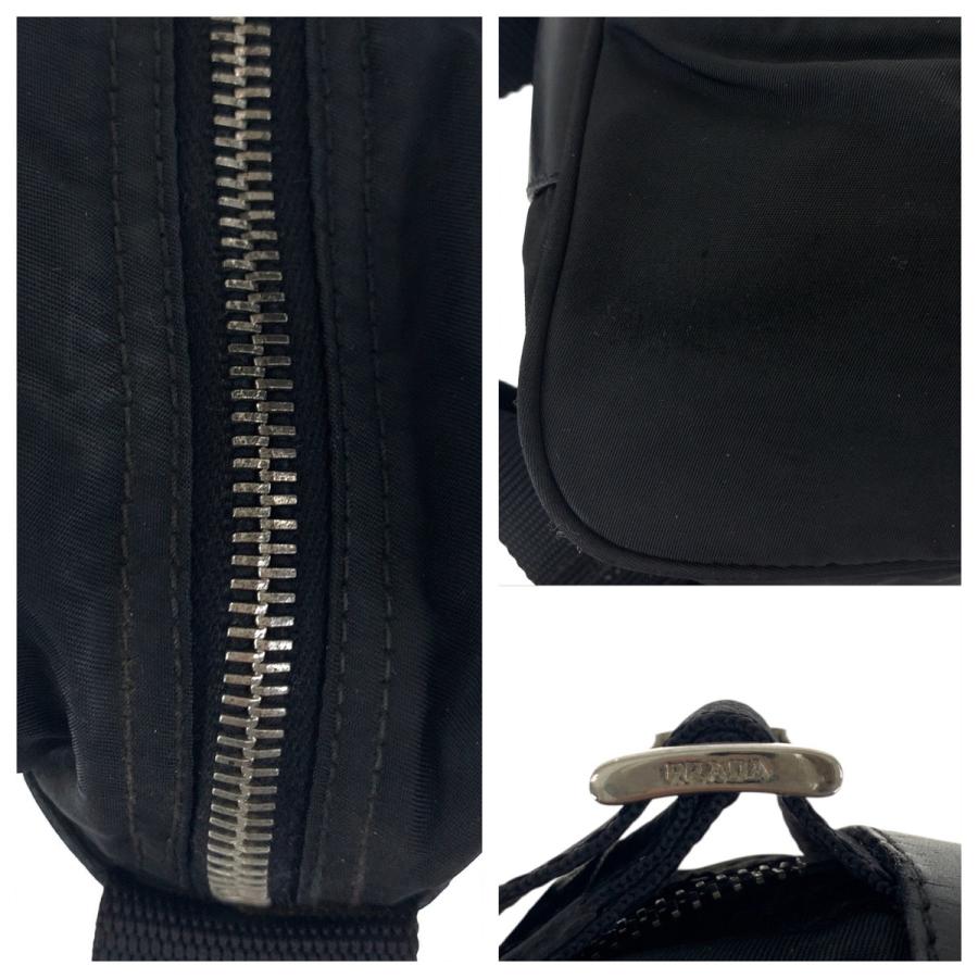 PRADA プラダ テスート 三角ロゴプレート ブラック 黒 シルバー金具 ナイロン/レザー ショルダーバッグ ボディバッグ カメラバッグ 503543 | PRADA | 03
