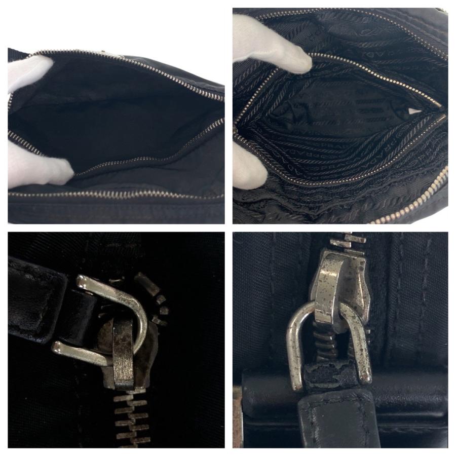 PRADA プラダ テスート 三角ロゴプレート ブラック 黒 シルバー金具 ナイロン/レザー ショルダーバッグ ボディバッグ カメラバッグ 503543 | PRADA | 04