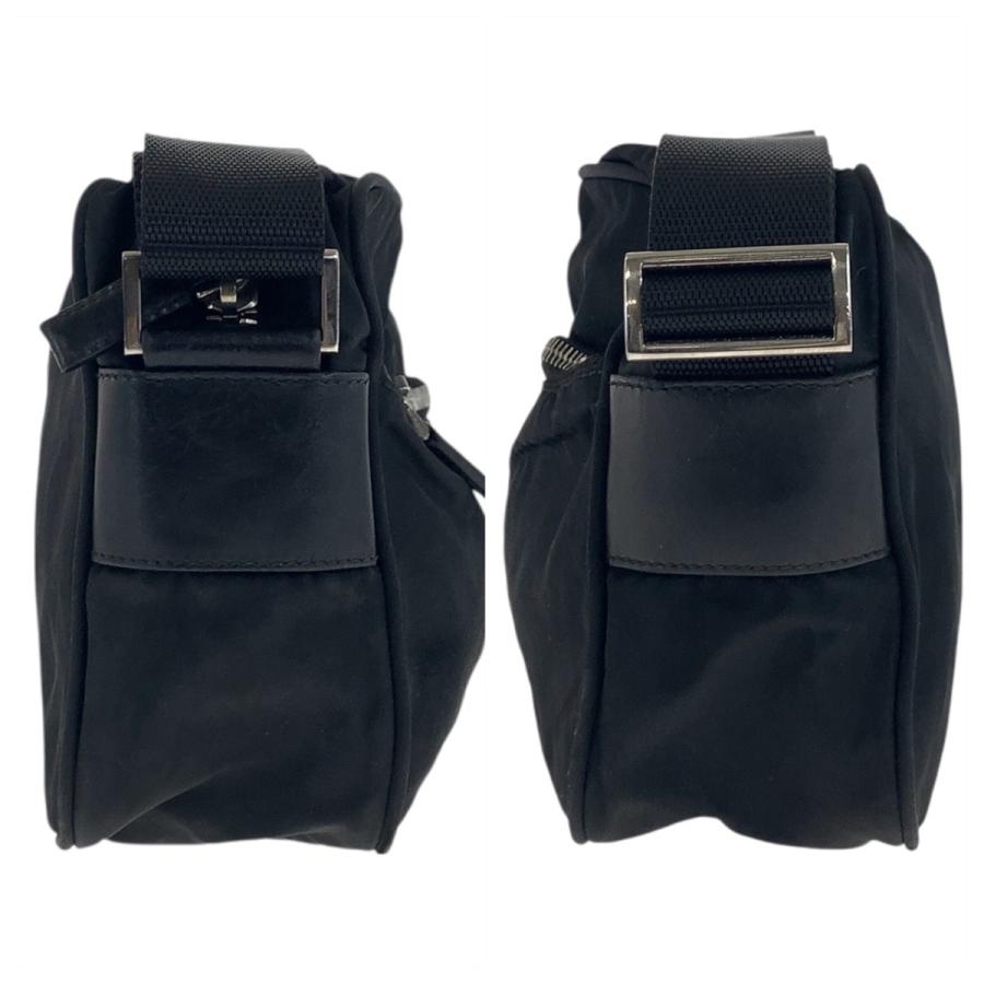 PRADA（プラダ） テスート 三角ロゴプレート ブラック 黒 シルバー金具