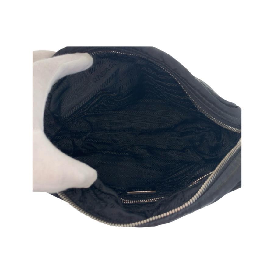 PRADA プラダ テスート 三角ロゴプレート ブラック 黒 シルバー金具 ナイロン/レザー ショルダーバッグ ボディバッグ カメラバッグ 503543 | PRADA | 08