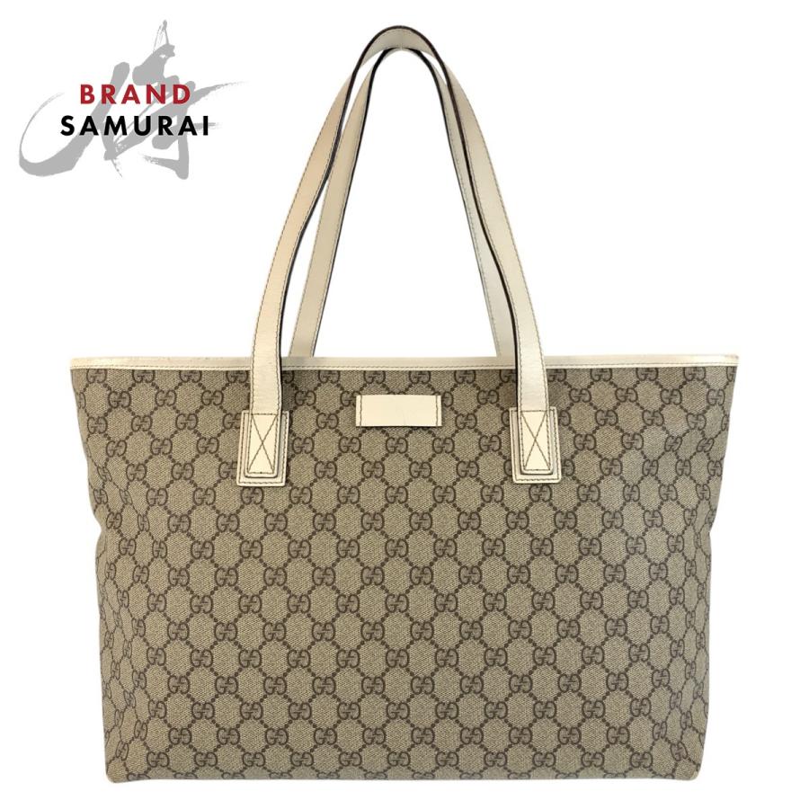 GUCCI（グッチ） ベージュ アイボリー GGスプリームキャンバス/レザー