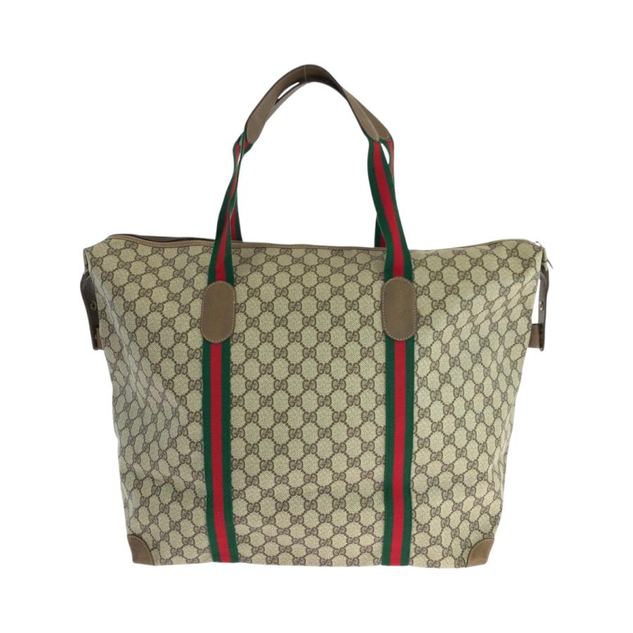 美品 GUCCI グッチ ヴィンテージ オールドグッチ シェリーライン ベージュ レッド グリーン ボストンバッグトラベルバッグ 503545 | GUCCI | 01