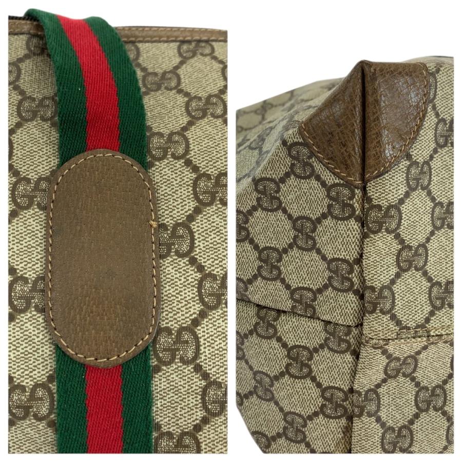 美品 GUCCI グッチ ヴィンテージ オールドグッチ シェリーライン ベージュ レッド グリーン ボストンバッグトラベルバッグ 503545 | GUCCI | 04