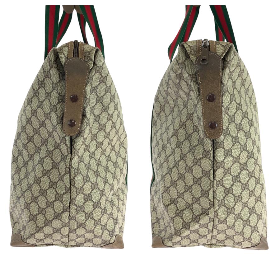 美品 GUCCI グッチ ヴィンテージ オールドグッチ シェリーライン ベージュ レッド グリーン ボストンバッグトラベルバッグ 503545 | GUCCI | 07