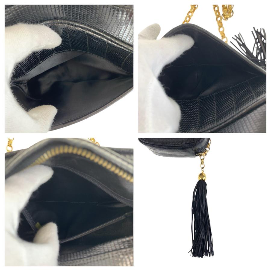 CHANEL（シャネル） 美品 ヴィンテージ ココマーク フリンジ ブラック 