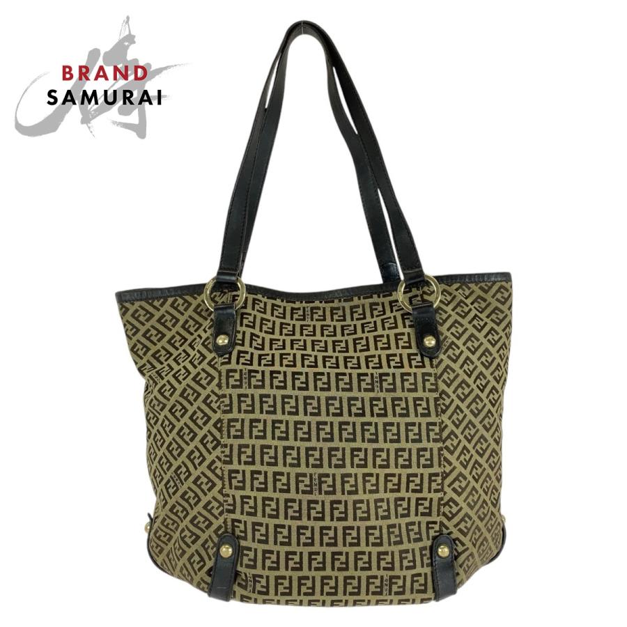 FENDI フェンディ ヴィンテージ ズッキーノ ブラウン ゴールド金具 キャンバス/8BH197 トートバッグ ショルダーバッグ レディース 503596 | FENDI