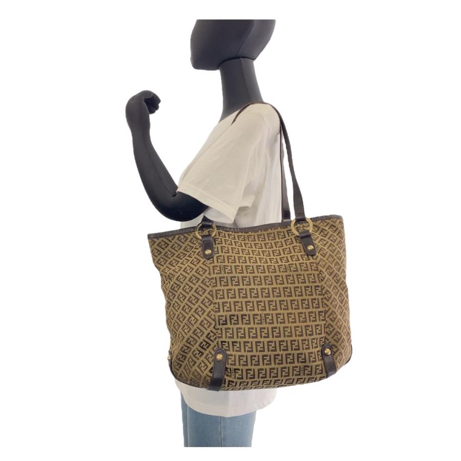 FENDI フェンディ ヴィンテージ ズッキーノ ブラウン ゴールド金具 キャンバス/8BH197 トートバッグ ショルダーバッグ レディース 503596 | FENDI | 07