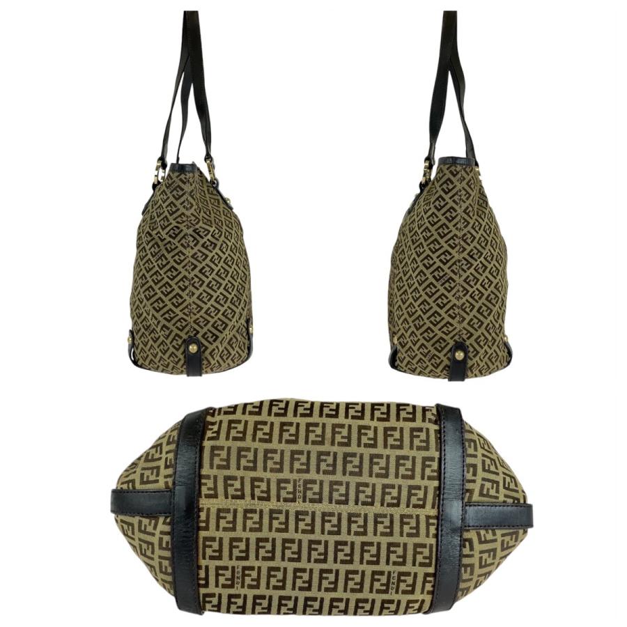 FENDI フェンディ ヴィンテージ ズッキーノ ブラウン ゴールド金具 キャンバス/8BH197 トートバッグ ショルダーバッグ レディース 503596 | FENDI | 08