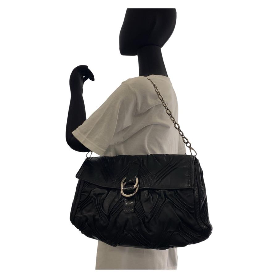 BVLGARI（ブルガリ） 美品 チャンドラ ブラック 黒 シルバー金具