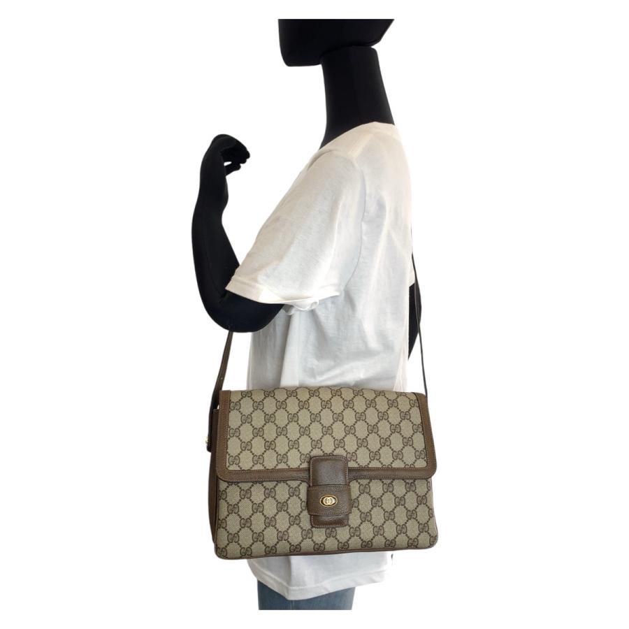 GUCCI グッチ オールドグッチ ブラウン ゴールド金具 GGスプリーム  