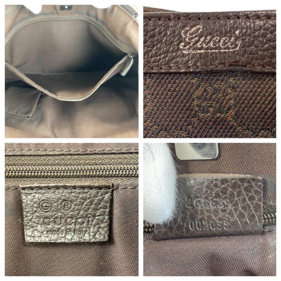 GUCCI グッチ アビー ブラウン シルバー金具 GGキャンバス