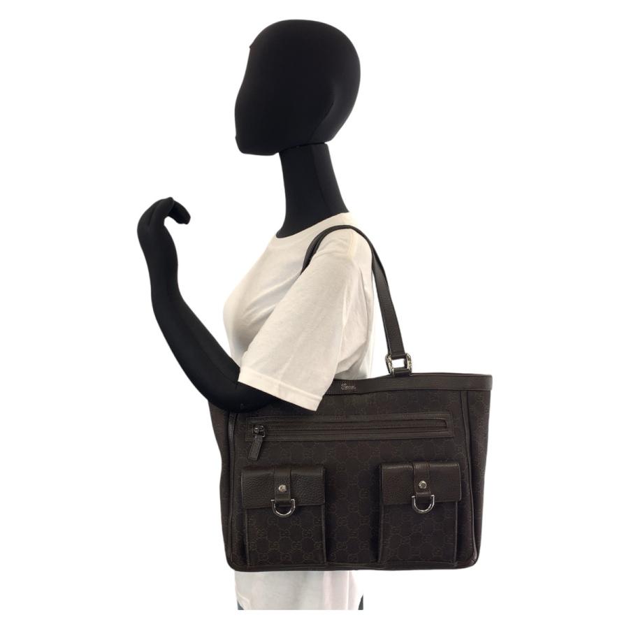 GUCCI グッチ アビー ブラウン シルバー金具 GGキャンバス