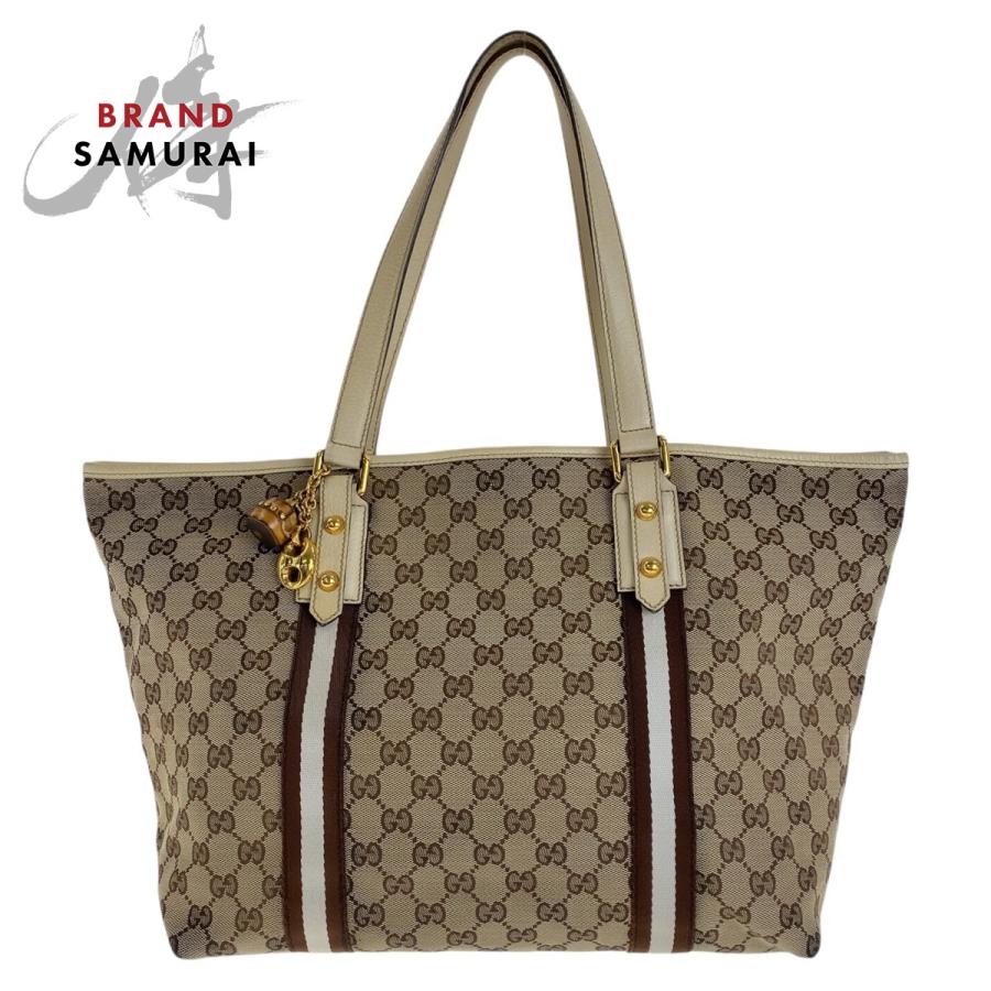 GUCCI グッチ シェリーライン バンブー ブラウン ゴールド金具 GG 