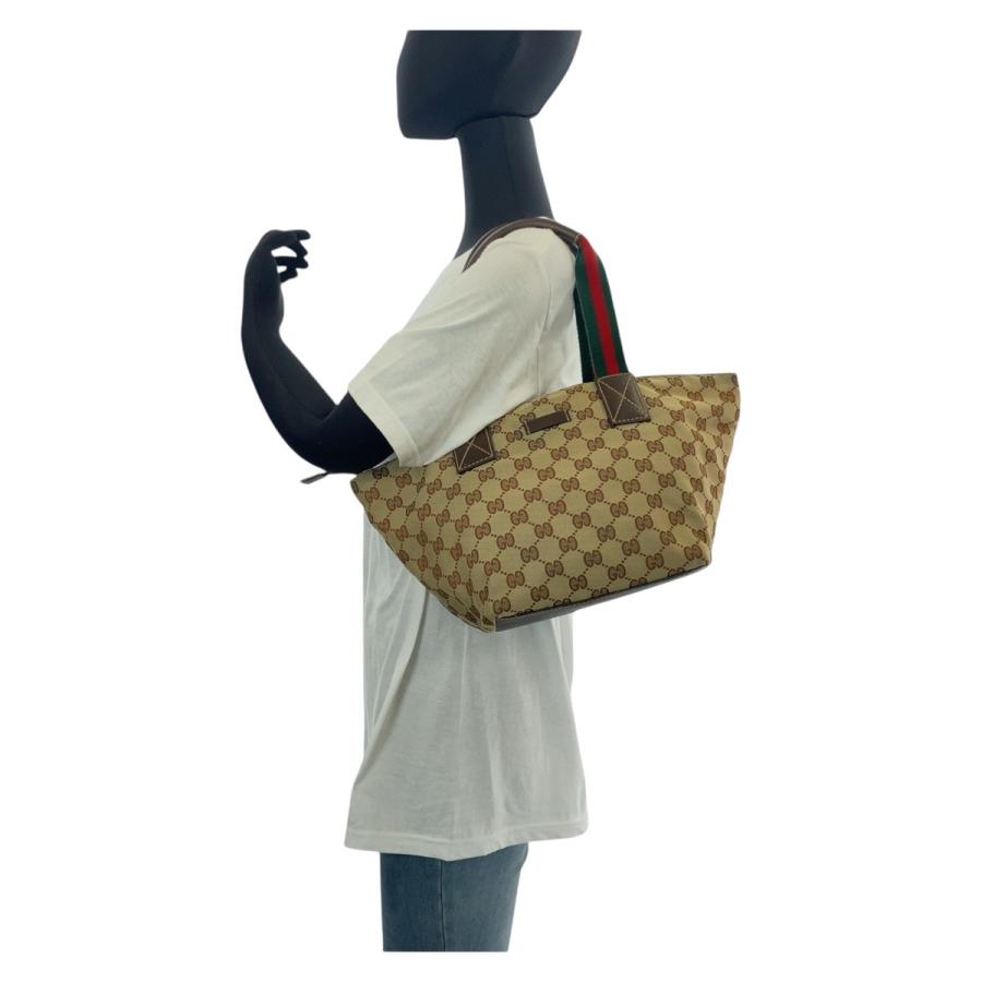 GUCCI（グッチ） 美品 シェリーライン ブラウン ベージュ GGキャンバス