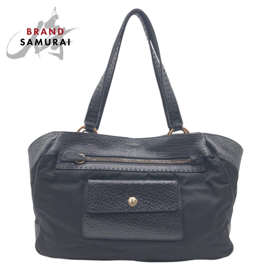 PRADA（プラダ） 美品 ヴィッテロダイノ テスート 三角ロゴ ブラック 