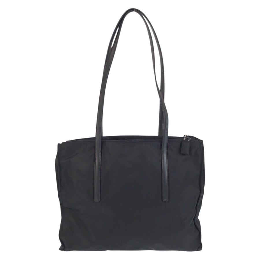 PRADA（プラダ） テスート 三角ロゴプレート ブラック 黒 シルバー金具