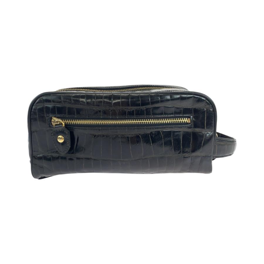 黒レザー クラッチバッグ ゴールド金具 VERSACE ヴェルサーチ