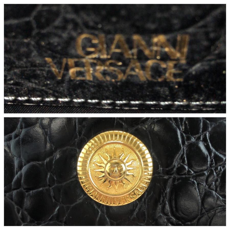 美品 ジャンニ ヴェルサーチ ヴィンテージ クロコ型押し サンバースト