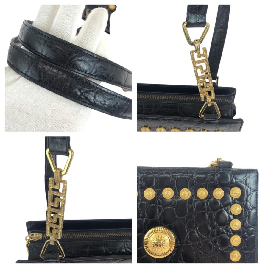 美品 ジャンニ ヴェルサーチ ヴィンテージ クロコ型押し サンバースト