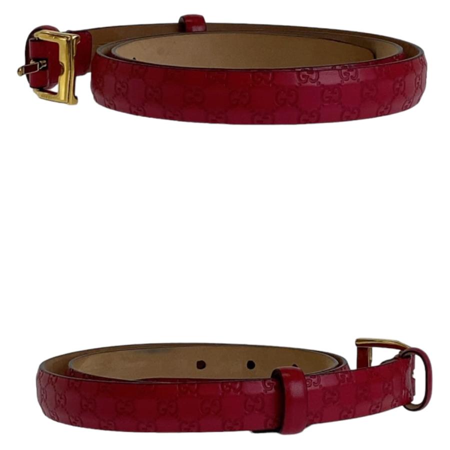 2時間限定お値下げ！【正規品】GUCCI グッチ　グレー ベルト ゴールド金具 GUCCI（グッチ） 美品 グッチシマ 85cm/34inc ピンク ゴールド金具