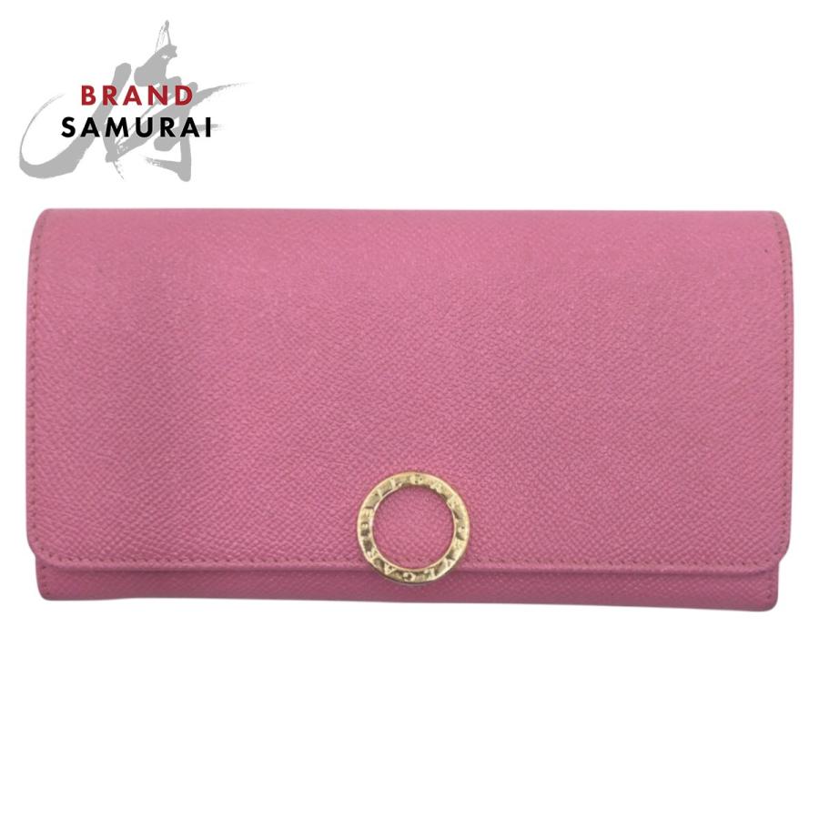 の*)様 BVLGARI ピンク 長財布 BVLGARI（ブルガリ） 美品 ビーゼロ ピンク ゴールド金具 レザー 長