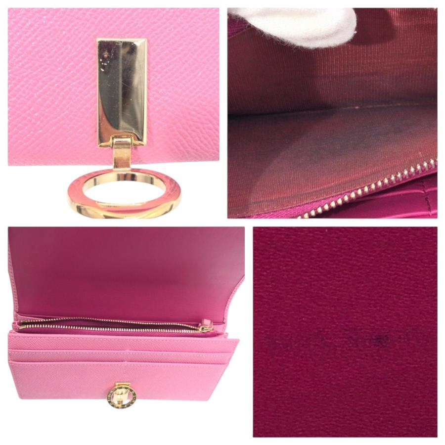 BVLGARI（ブルガリ） 美品 ビーゼロ ピンク ゴールド金具 レザー 長
